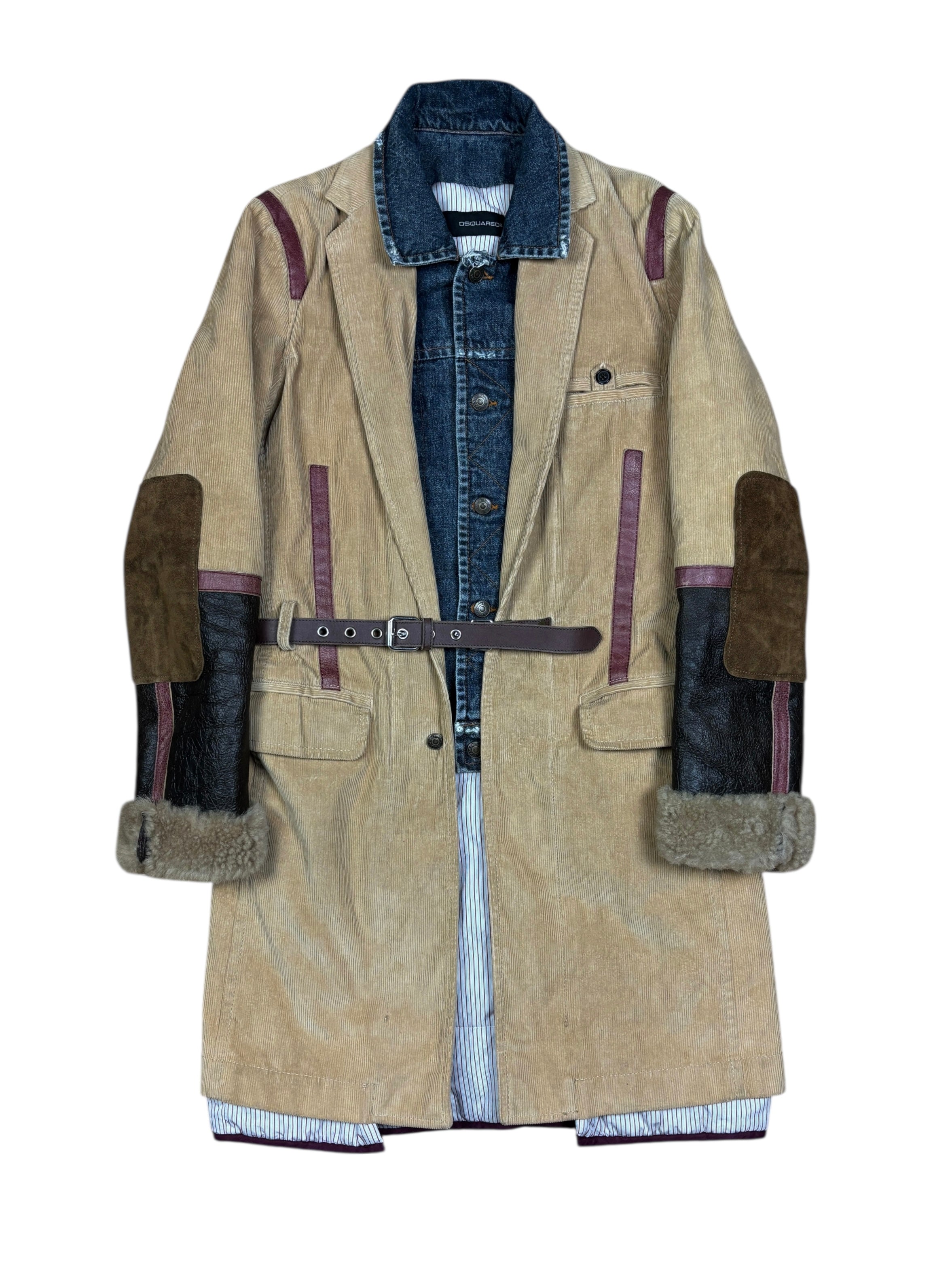 Abrigo vaquero de pana de pasarela Dsquared2 AW2003