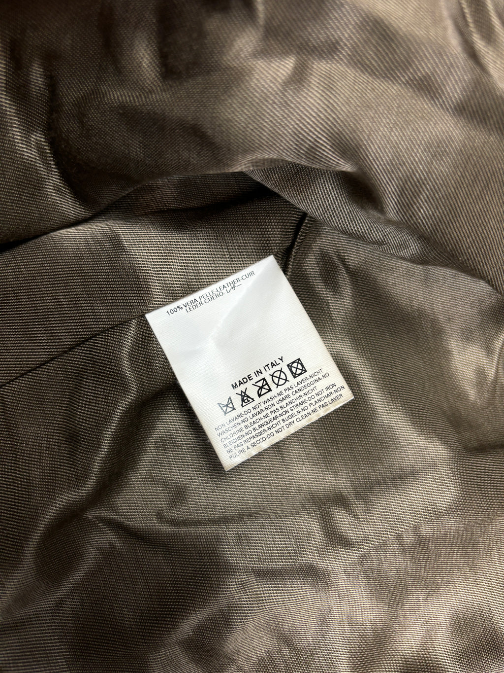 Chaqueta motera corta Diesel Stylelab de cuero marrón