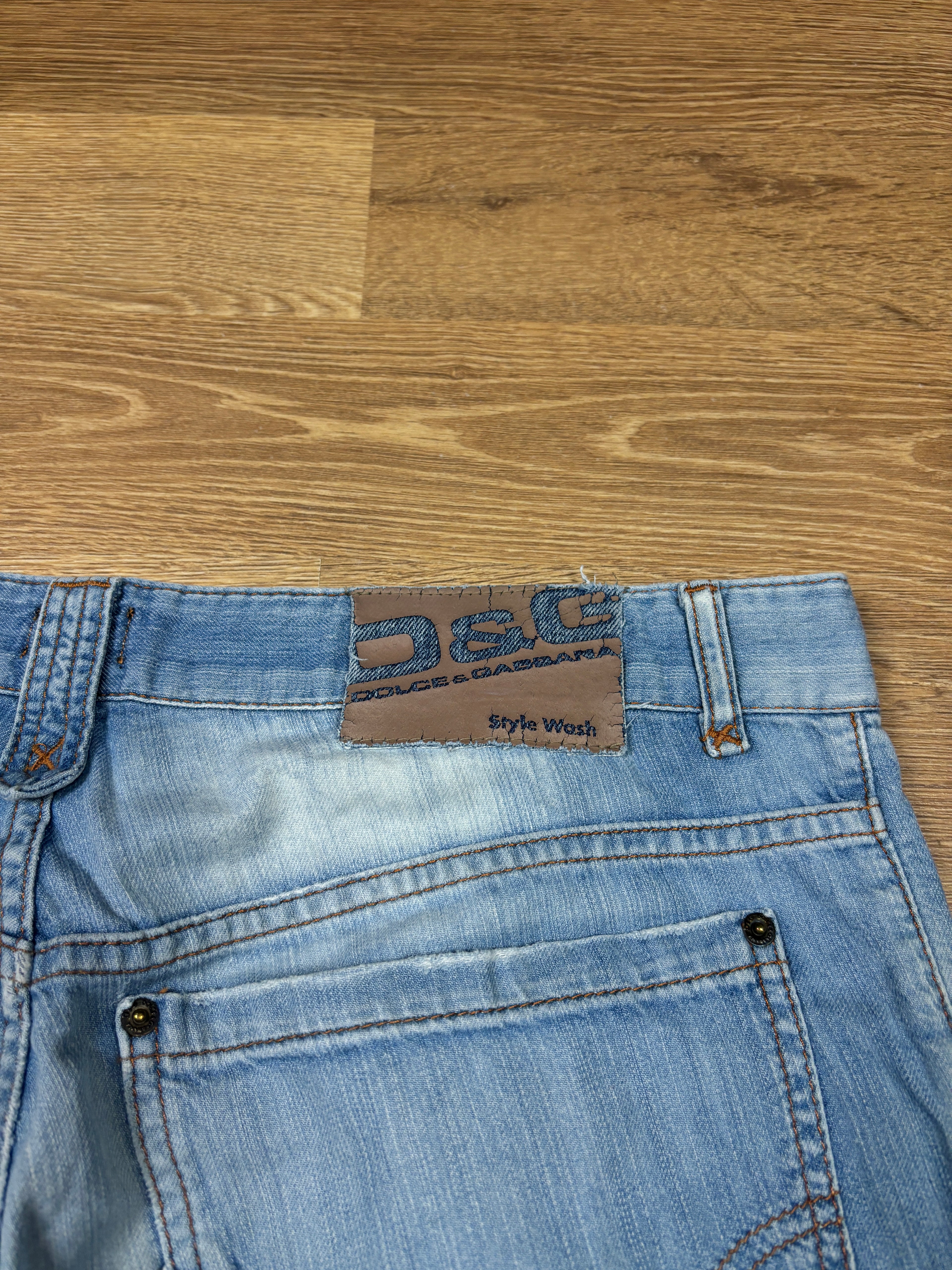 2000s Dolce & Gabbana Graphic Denim Shorts