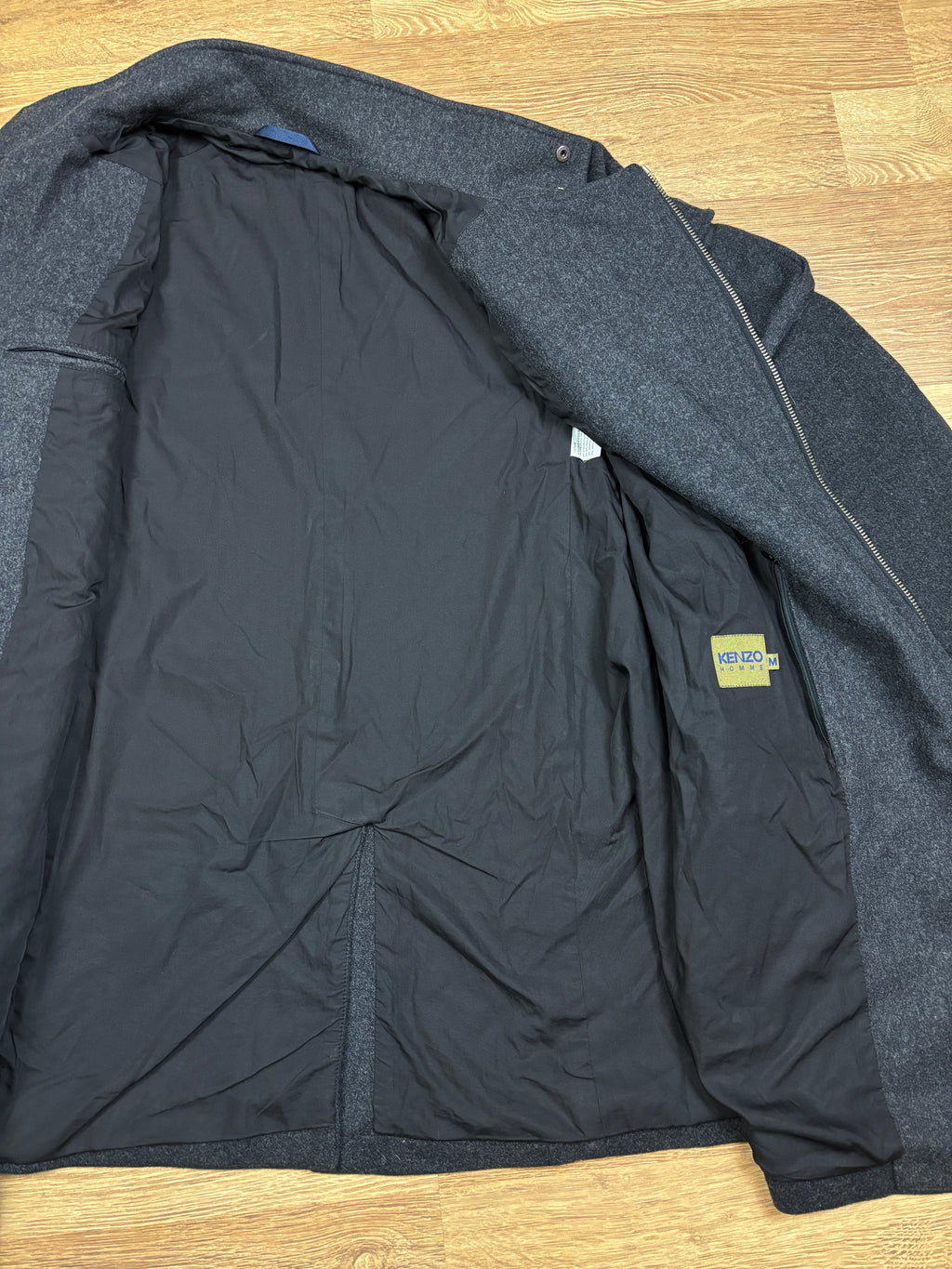 Abrigo asimétrico de lana vintage Kenzo Homme