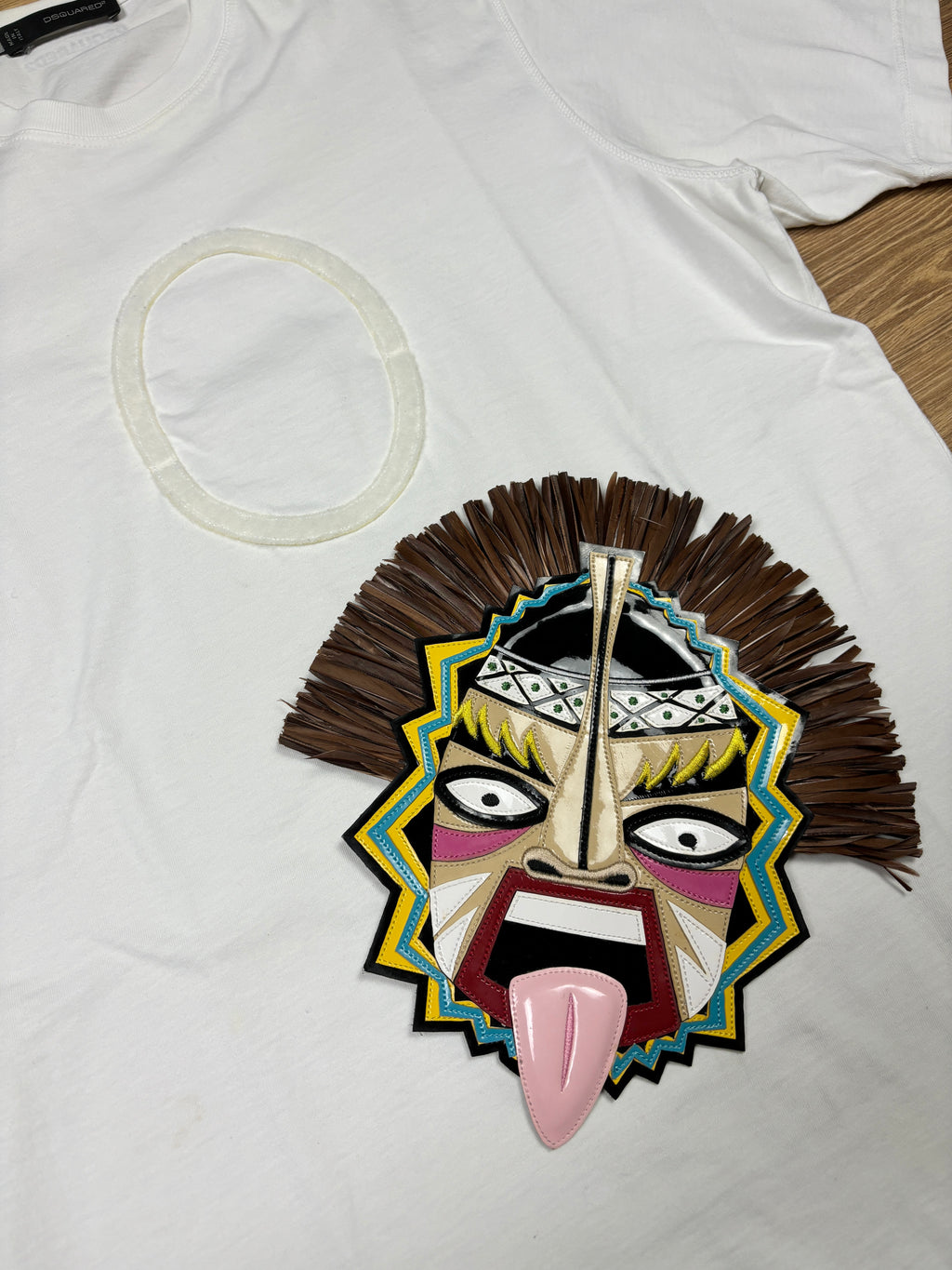 Dsquared2 SS2014 Runway Leather Mask T-Shirt