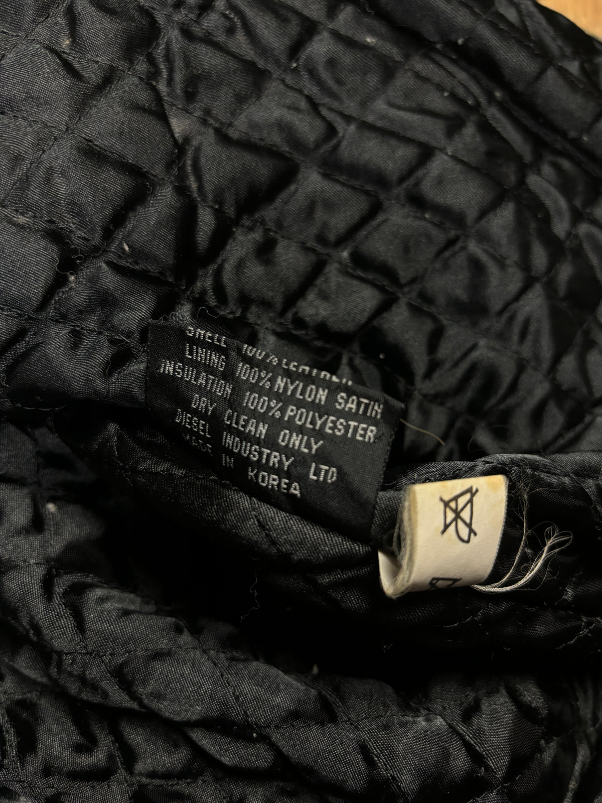 1990s Diesel Distressed Leather Bomber Jacket