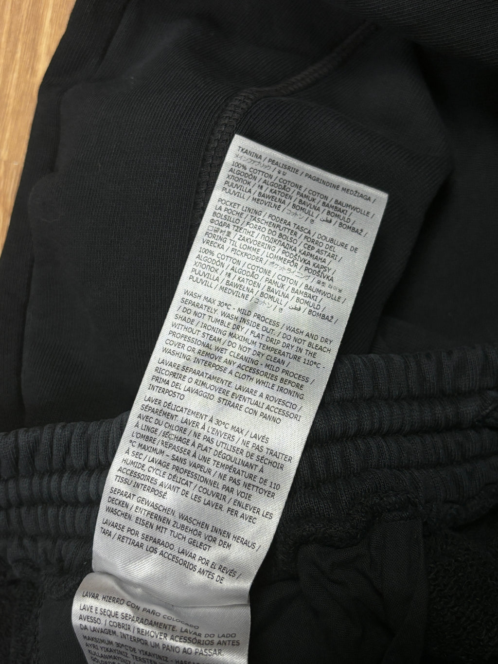 Maison Margiela MM6 Pantalón de chándal negro de panel alargado