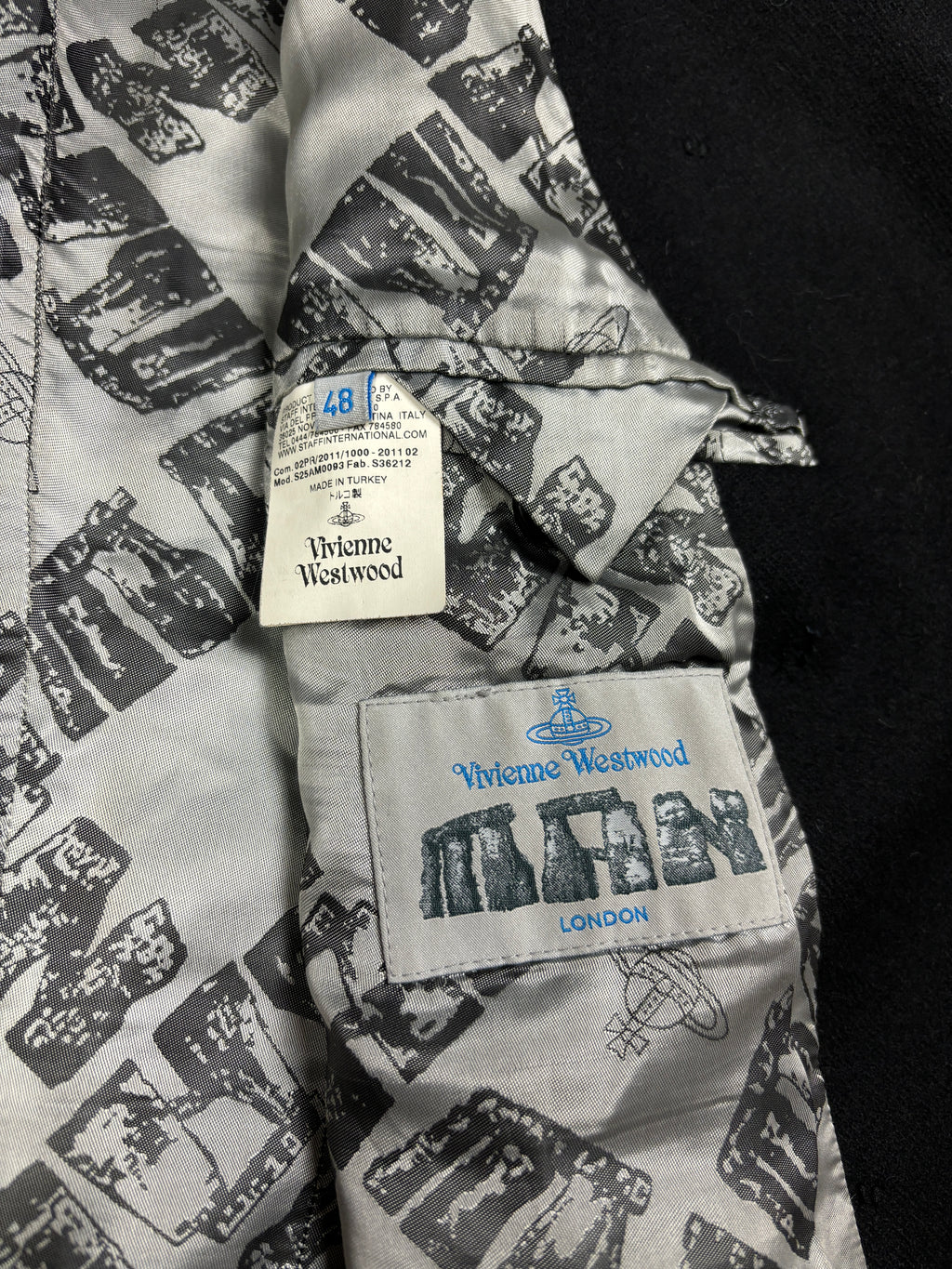 Vivienne Westwood Woolen Double Breasted Strap Coat