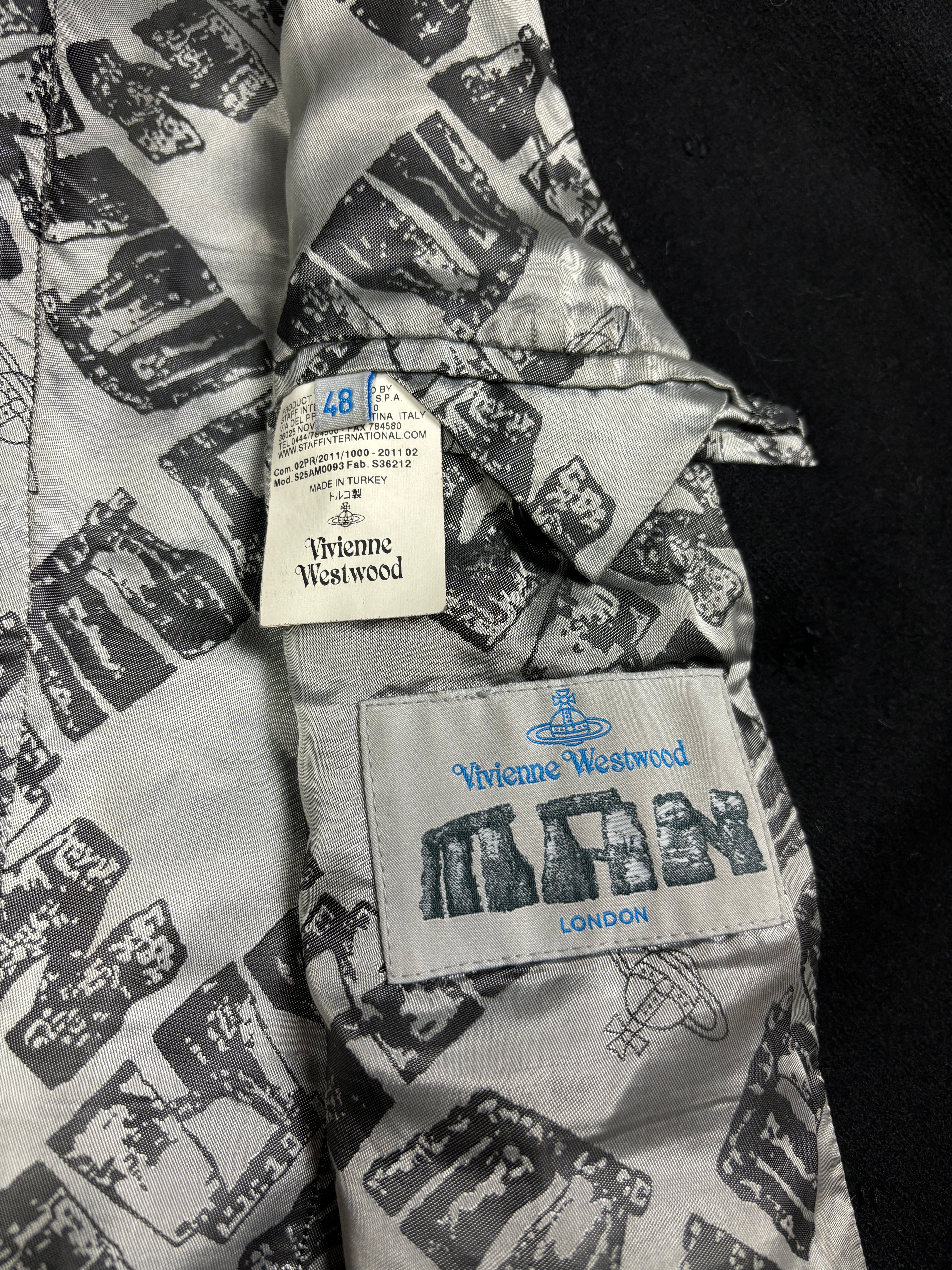 Vivienne Westwood Woolen Double Breasted Strap Coat
