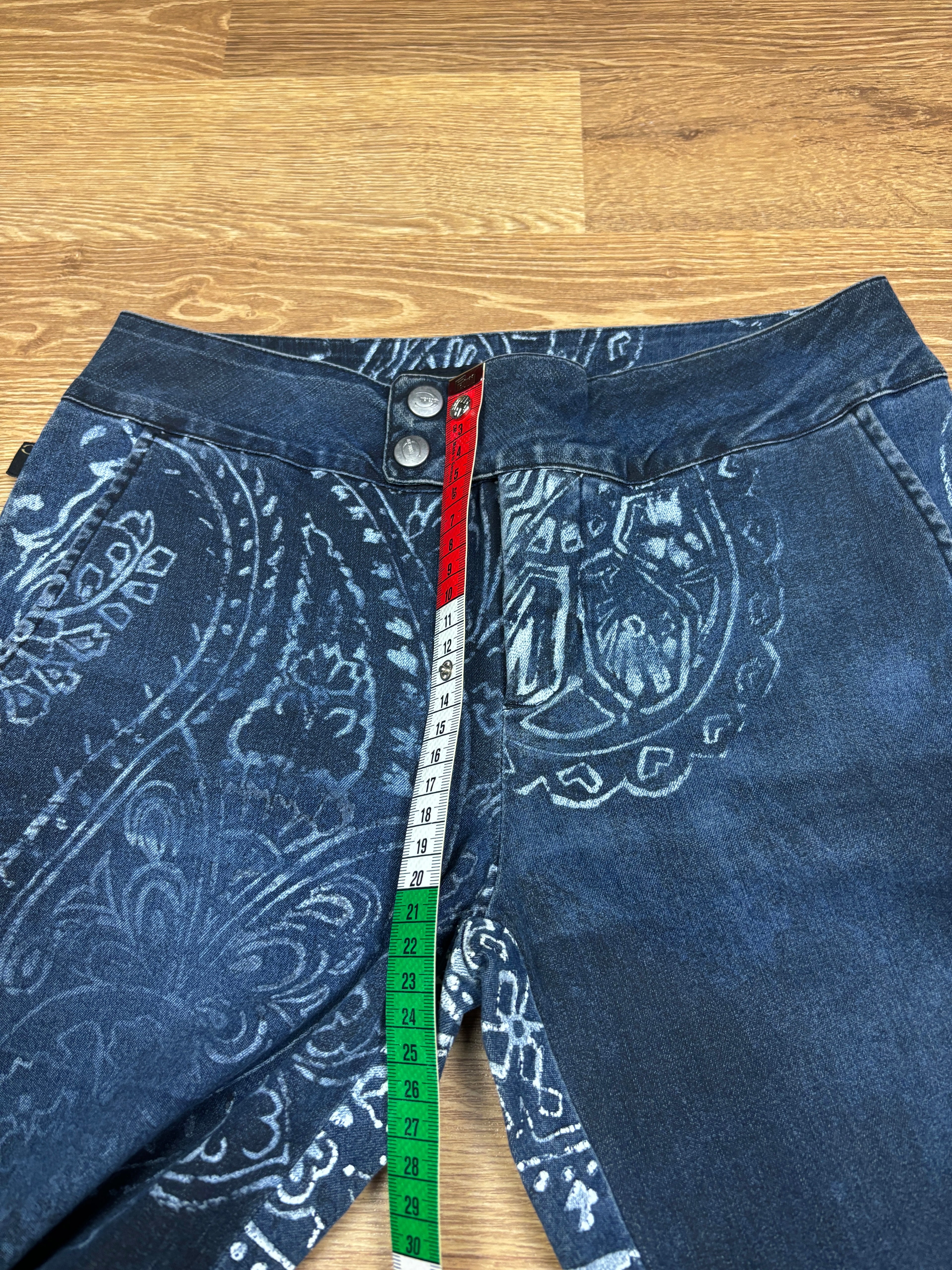 Just Cavalli 2000s Paisley Print Flared Denim Jeans