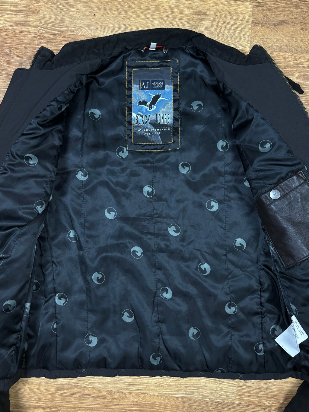 Armani Jeans AW2011 Leather Panel Biker Jacket