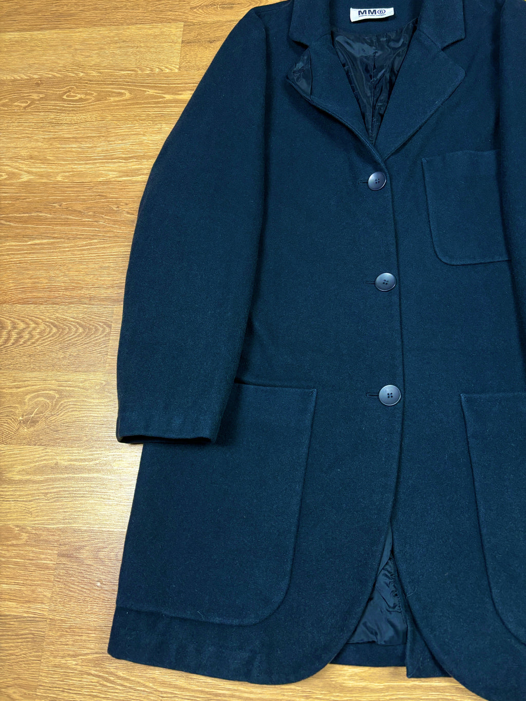 MM6 Maison Martin Margiela Navy Wool Coat