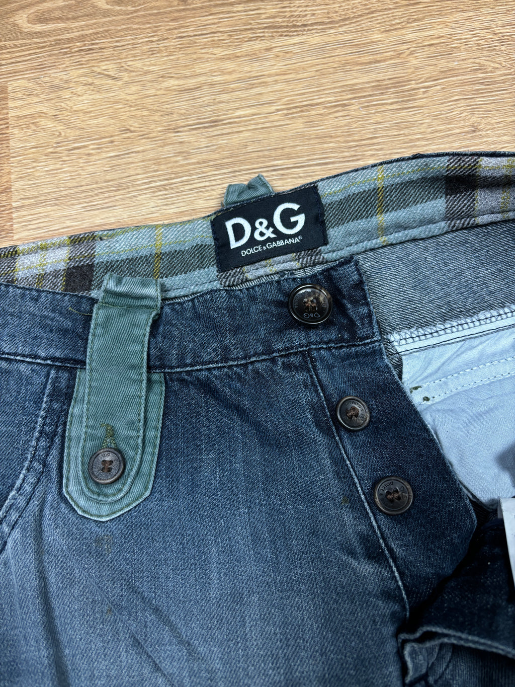 Dolce & Gabbana AW2003 Multi Pocket Zip Cargo Denim