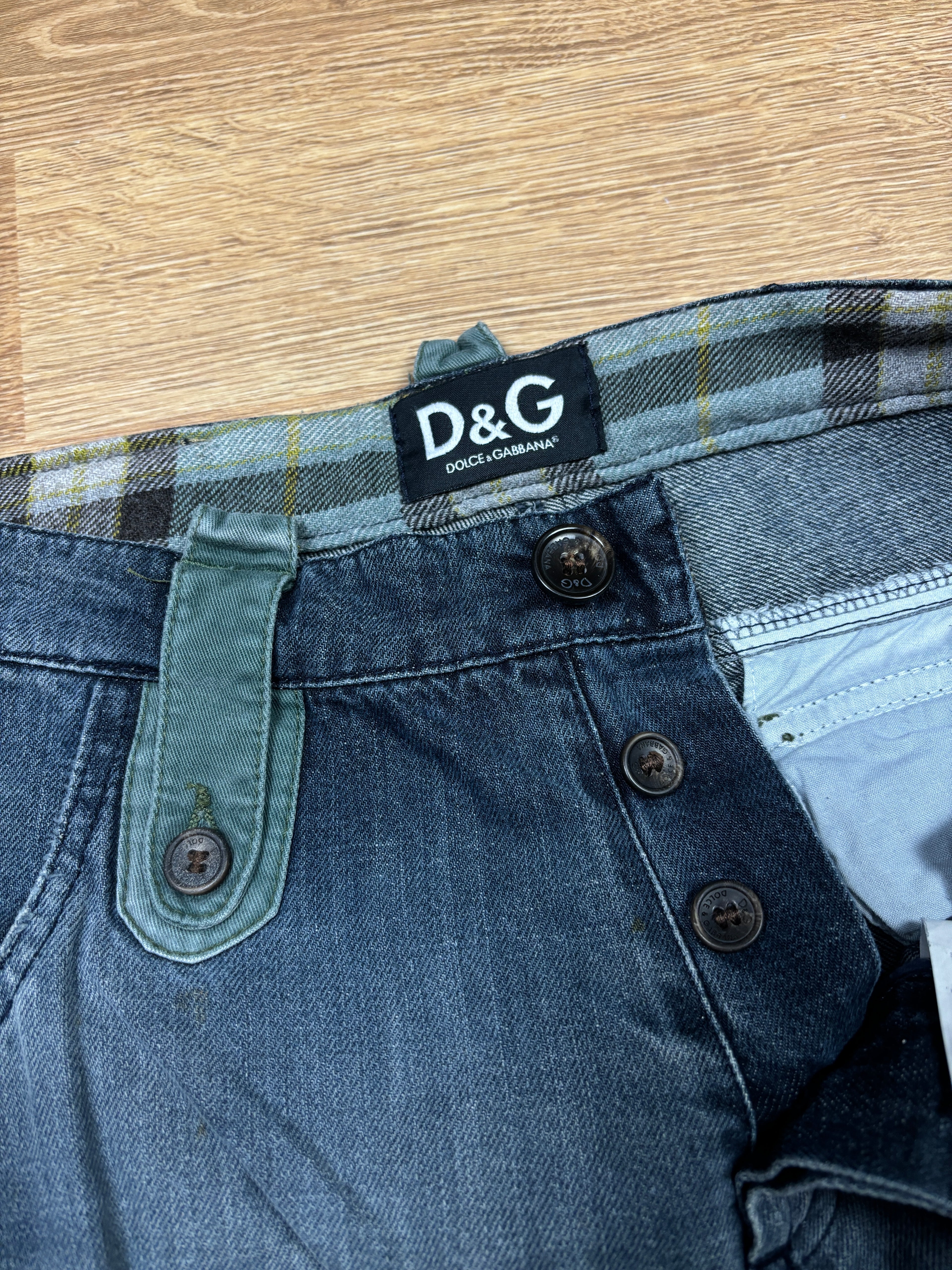 Dolce & Gabbana AW2003 Multi Pocket Zip Cargo Denim
