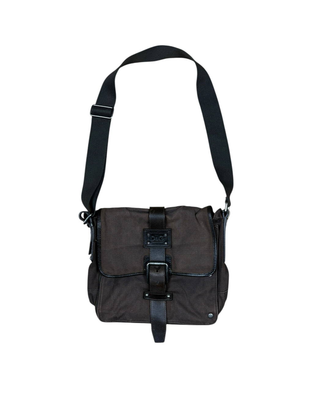 Dolce & Gabbana Brown Canvas Messenger Bag