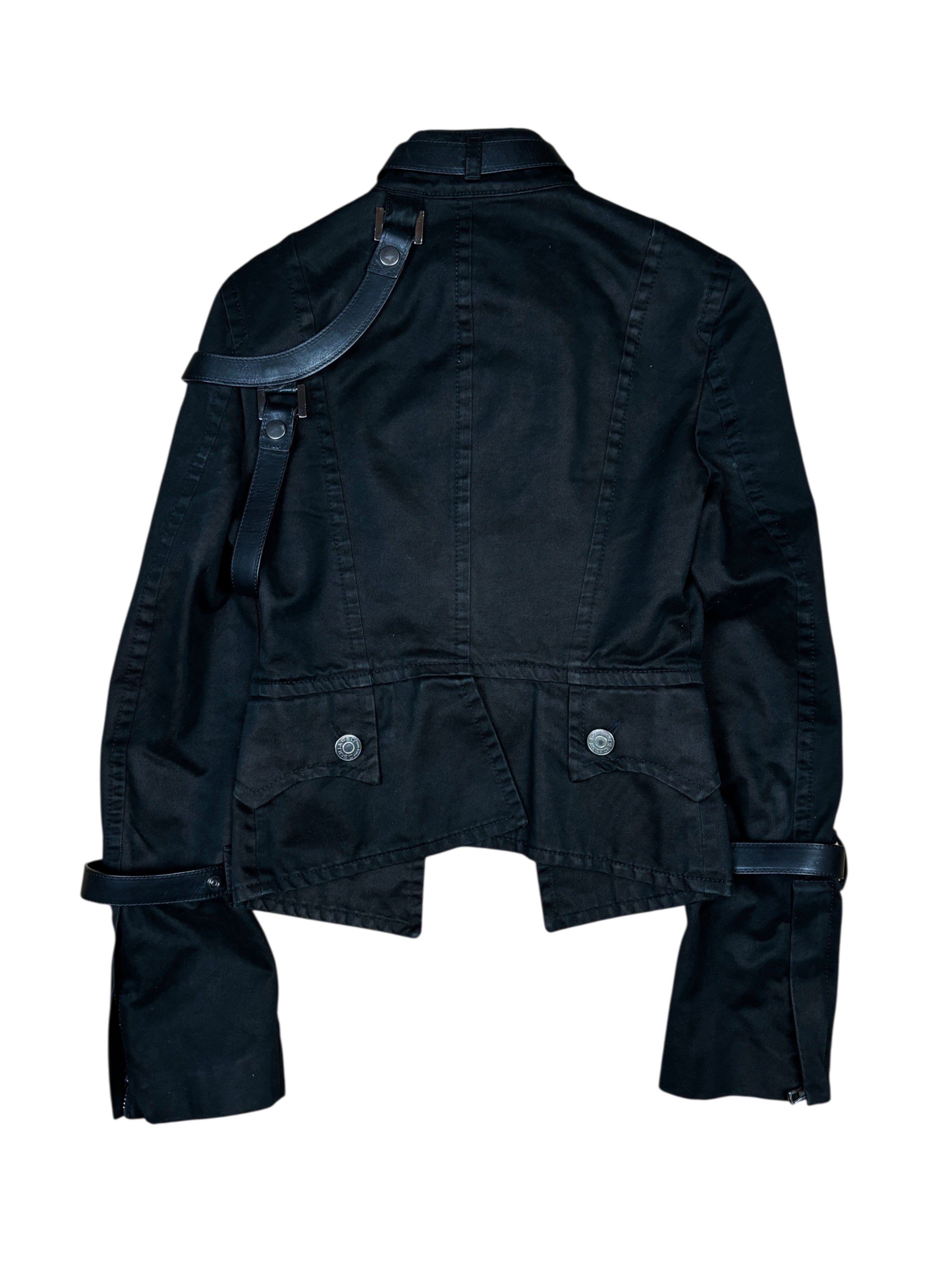 AW2003 Dsquared Runway Leather Harness Bondage Jacket