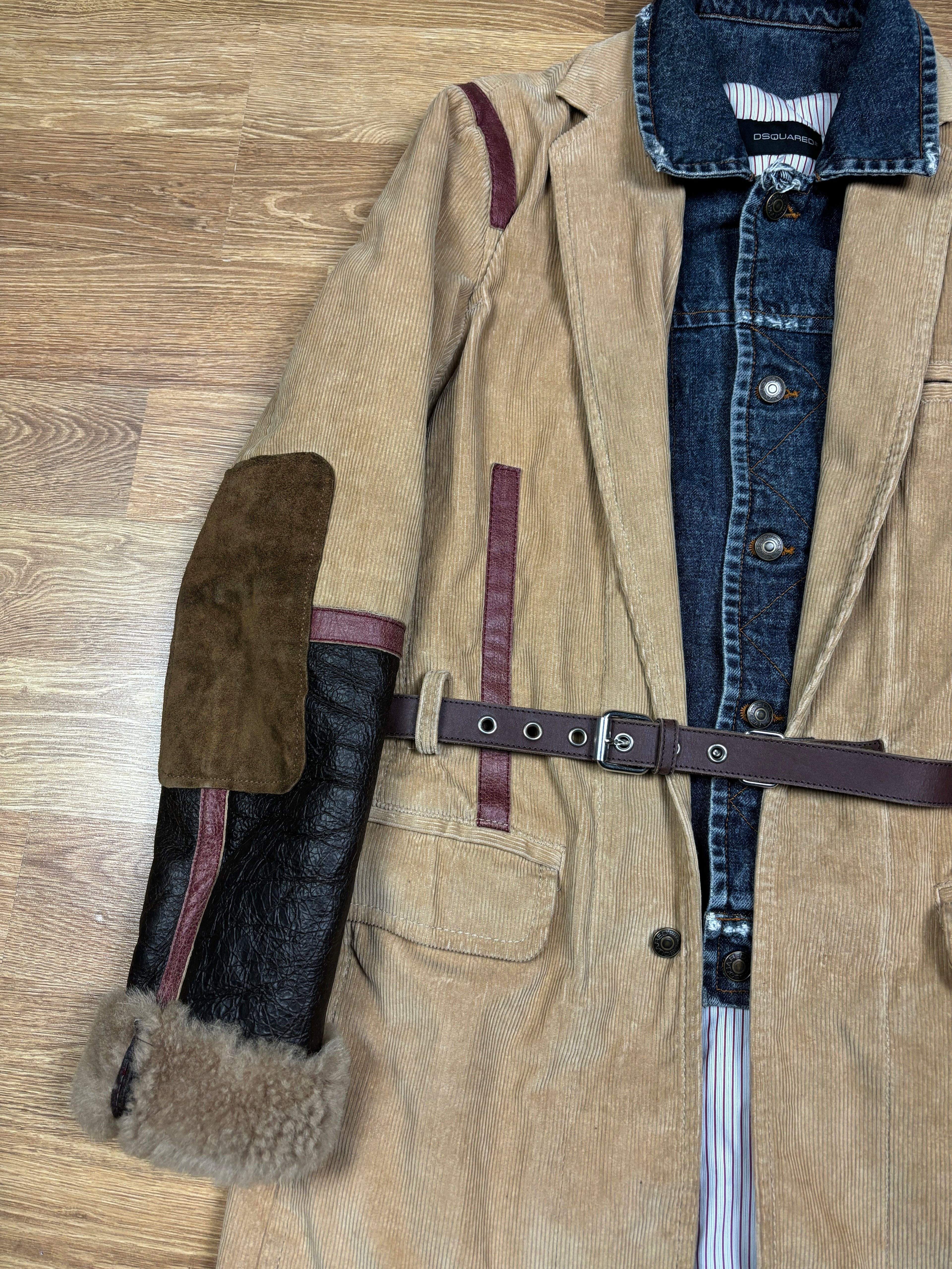 Dsquared2 AW2002 Runway Corduroy Denim Coat