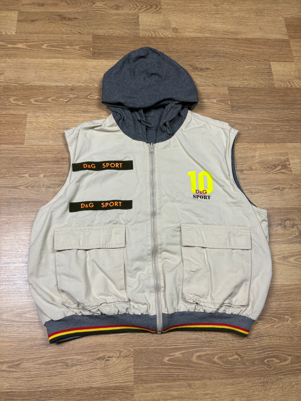 2000s D&G Sport Reversible Hooded Utility Vest