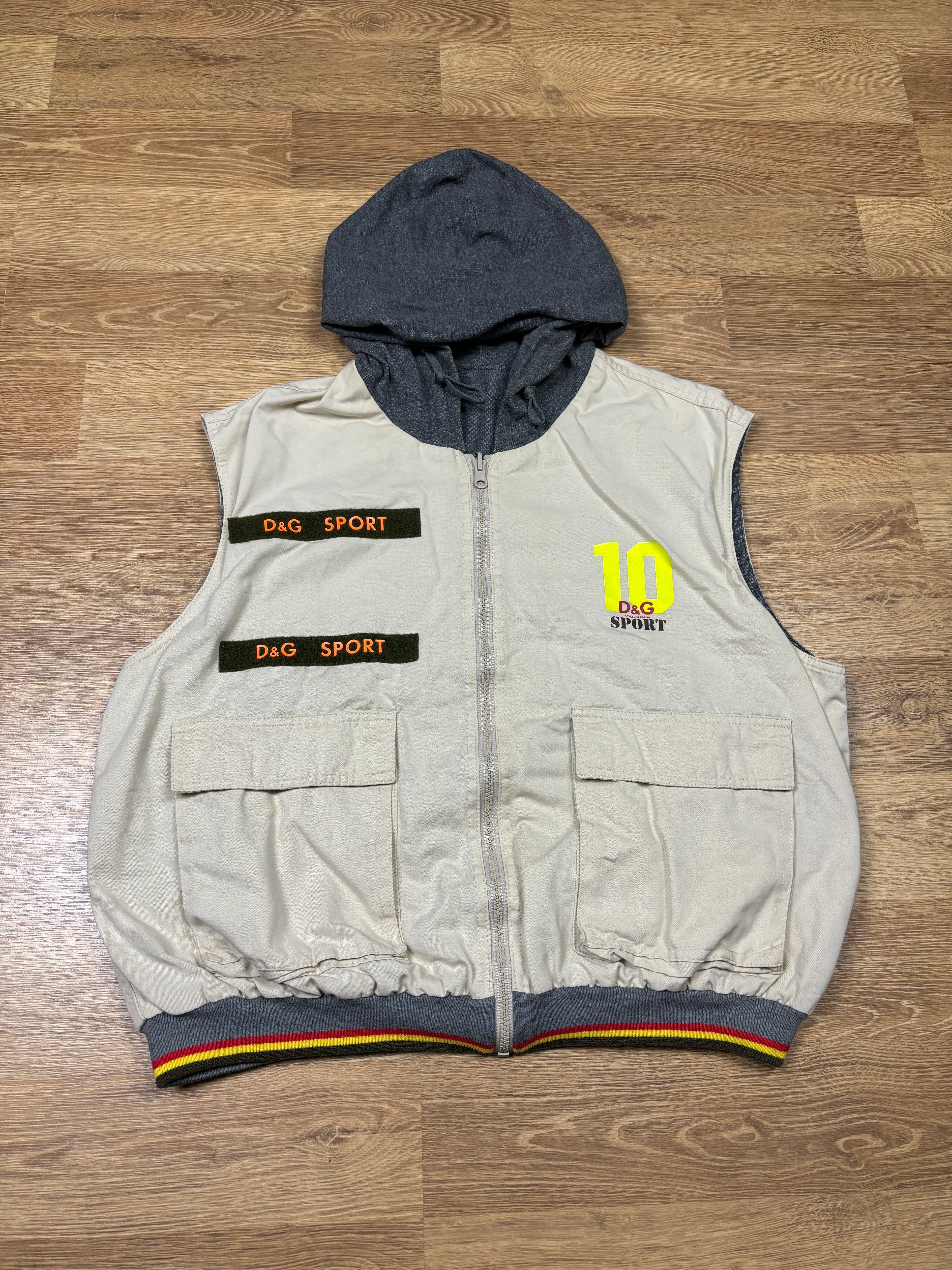 2000s D&G Sport Reversible Hooded Utility Vest