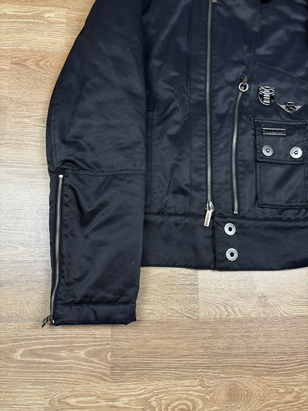 Dirk Bikkembergs Multi-Zip Nylon Bomber Jacket