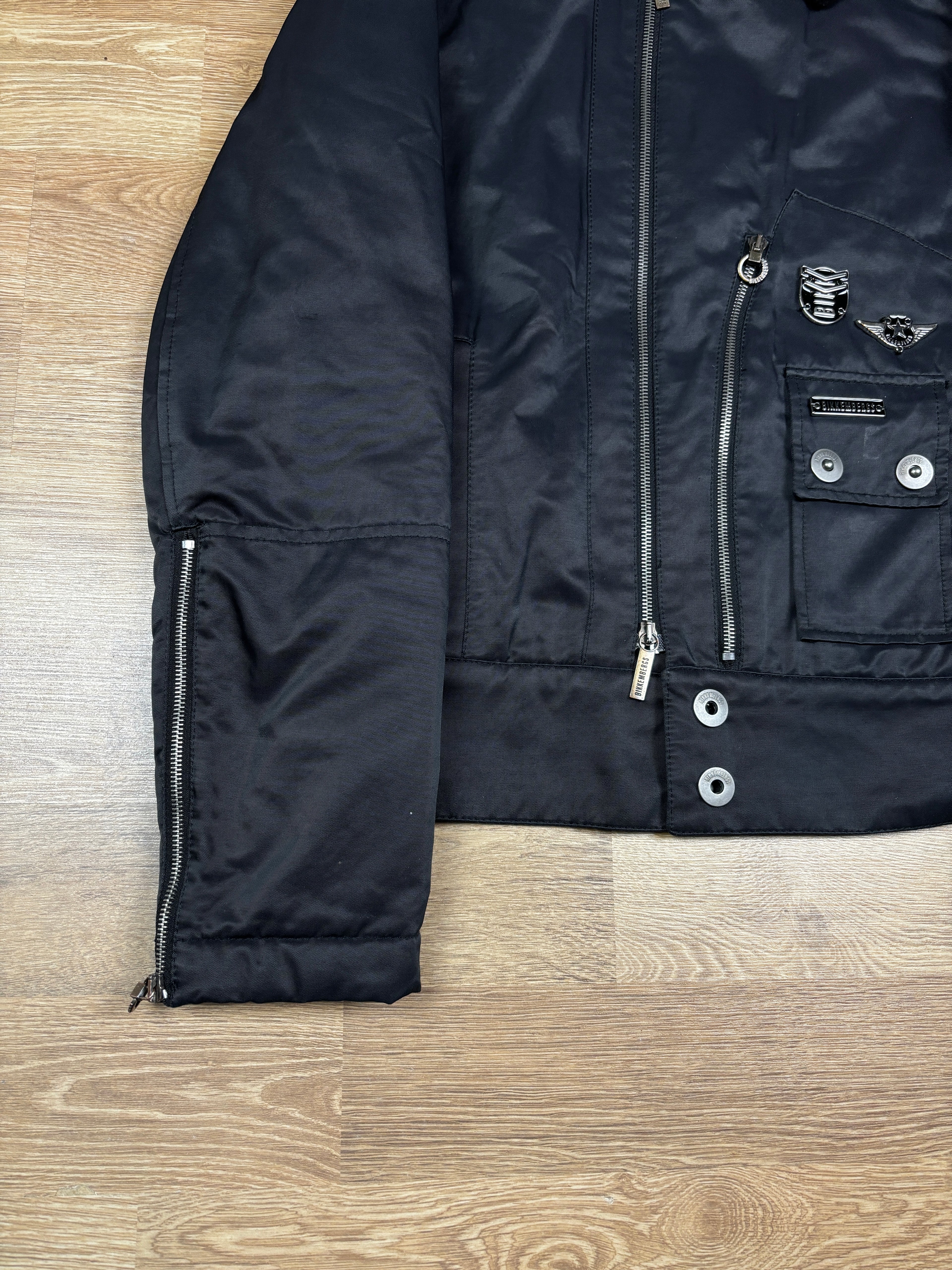 Dirk Bikkembergs Multi-Zip Nylon Bomber Jacket