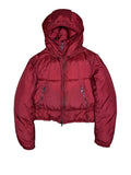 Chaqueta de plumas corta roja Marithé François Girbaud de los 2000
