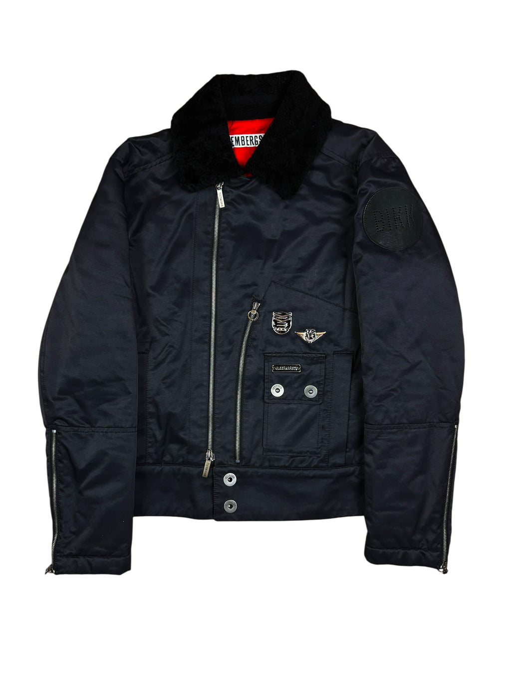 Dirk Bikkembergs Multi-Zip Nylon Bomber Jacket