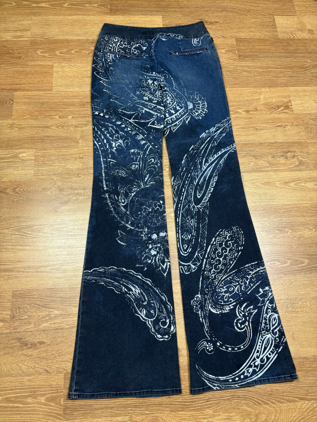 Just Cavalli 2000s Paisley Print Flared Denim Jeans