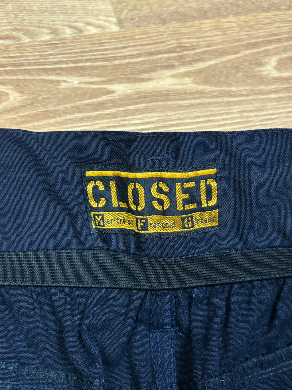 1980s Marithé François Girbaud Navy Belted Wide-Leg Pants