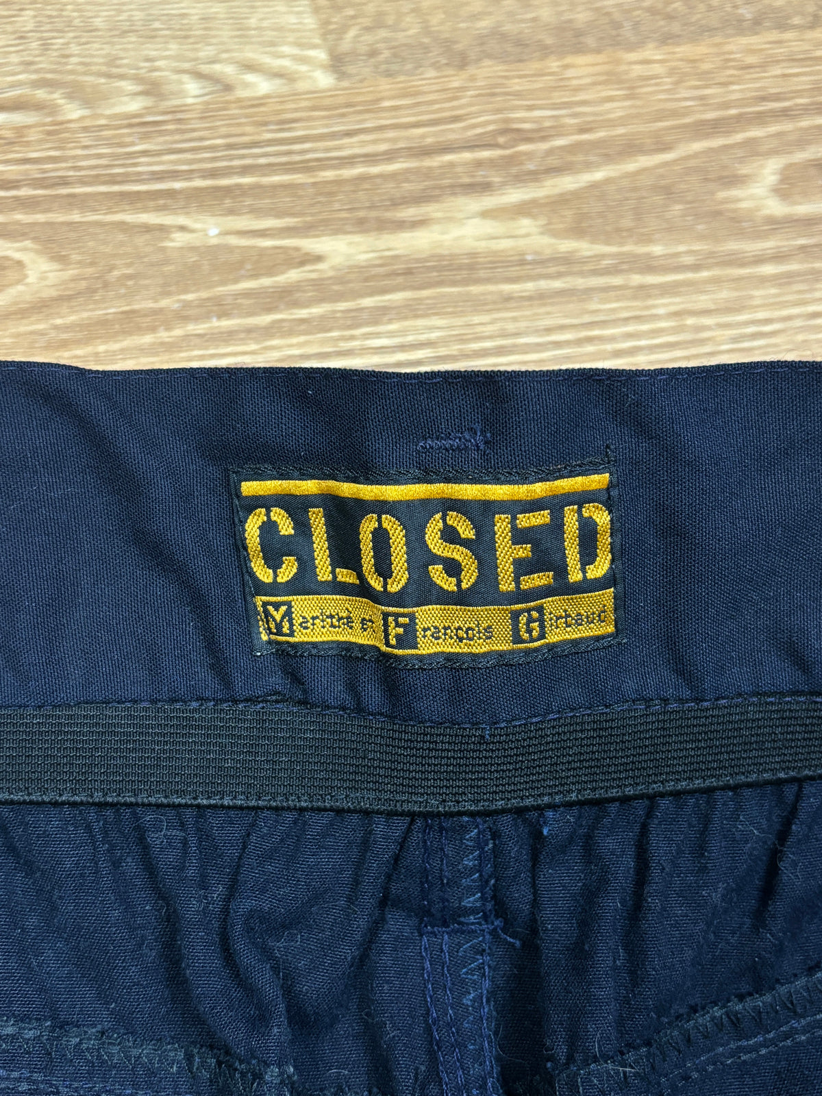 1980s Marithé François Girbaud Navy Belted Wide-Leg Pants