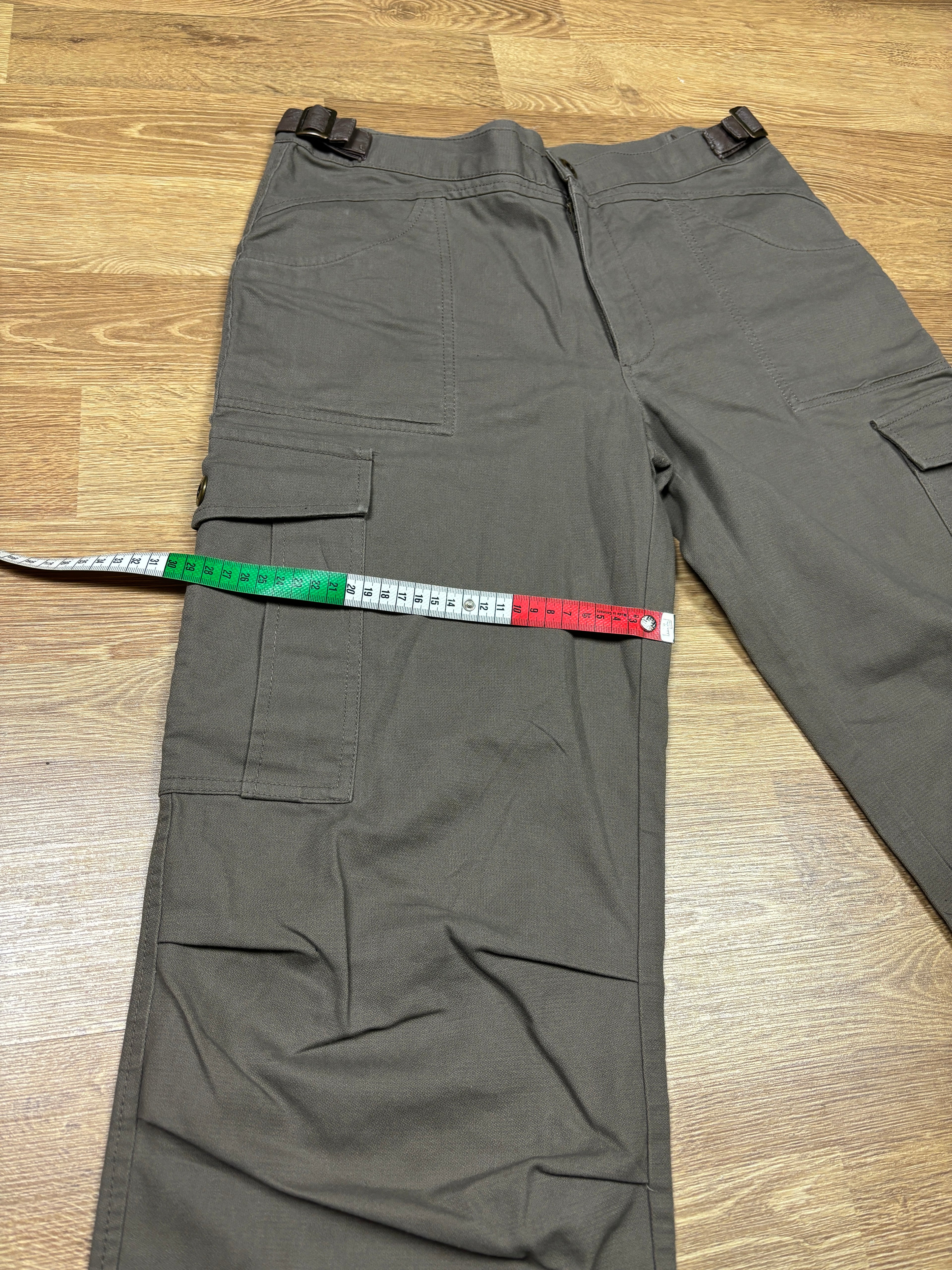 2000s Roberto Cavalli Class Leather Trim Cargo Pants