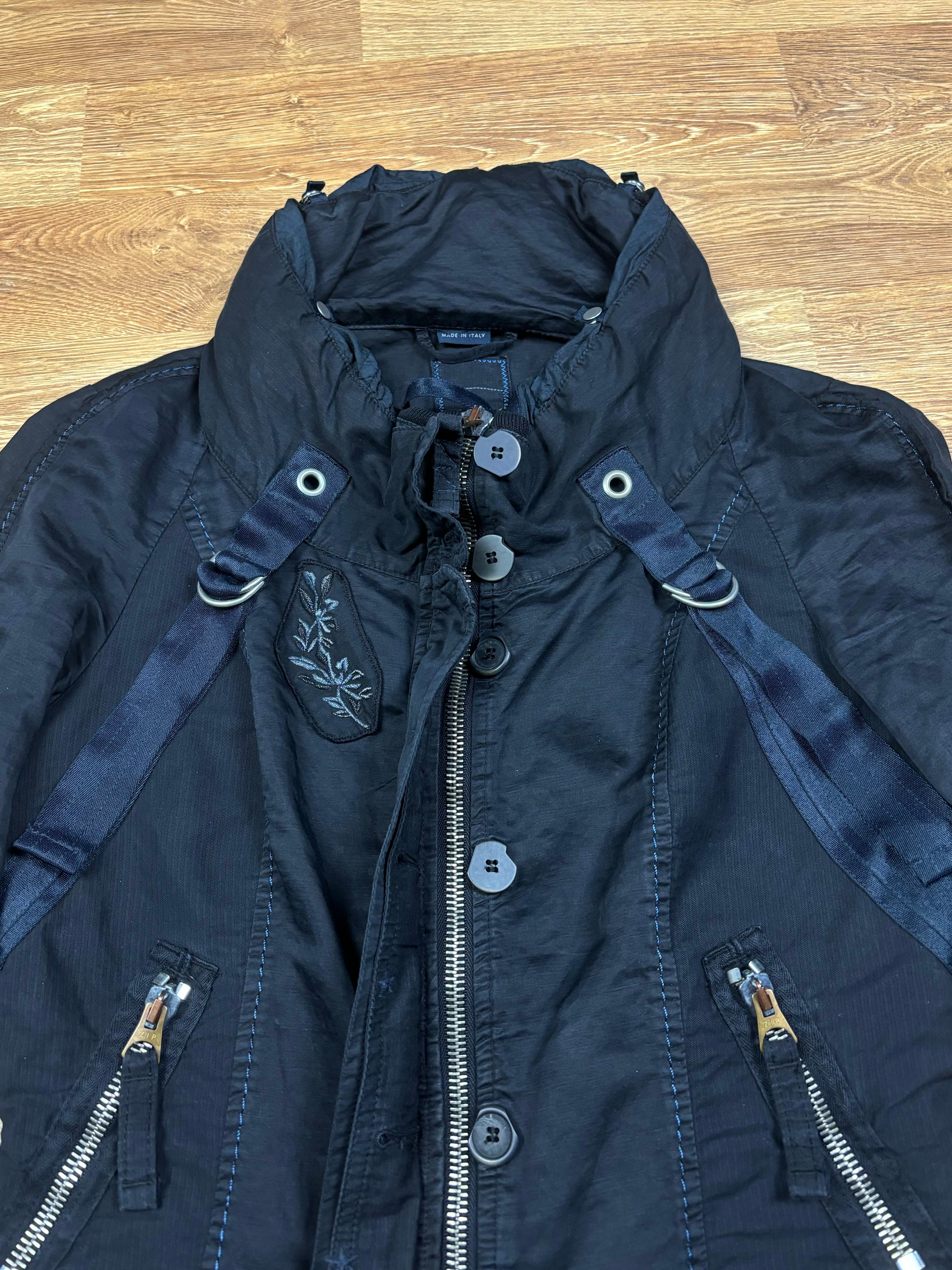 Marithé François Girbaud SS2007 Bondage Cropped Hooded Jacket