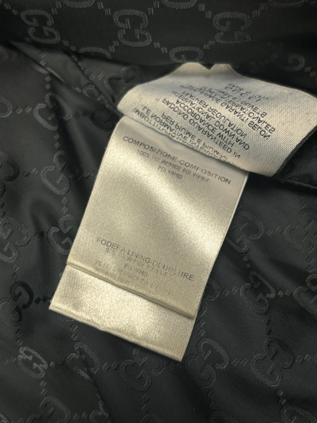 Gucci GG Monogram Lined Puffer Jacket
