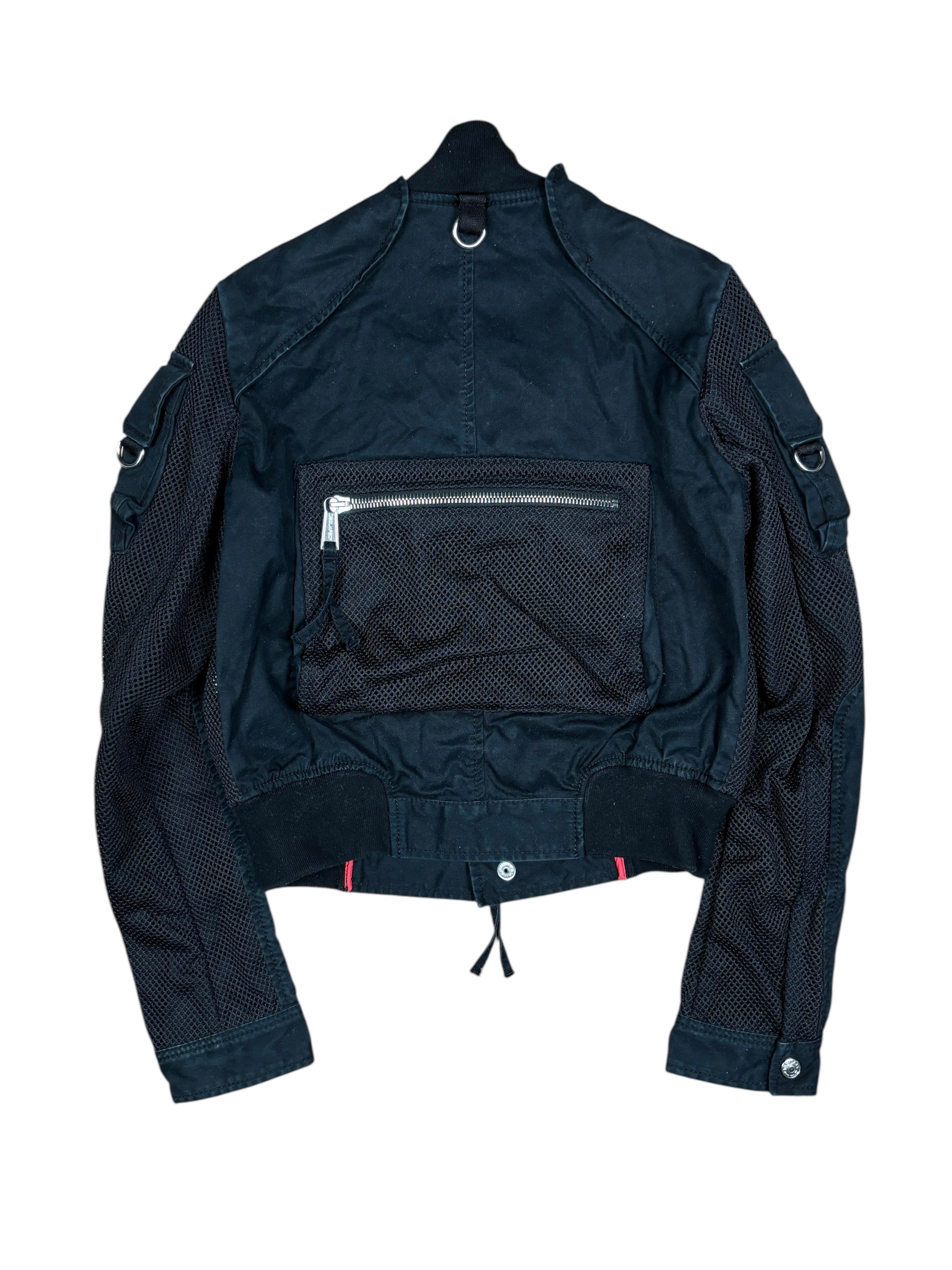 2000s Dsquared2 Tactical Mesh Utility Bomber Jacket