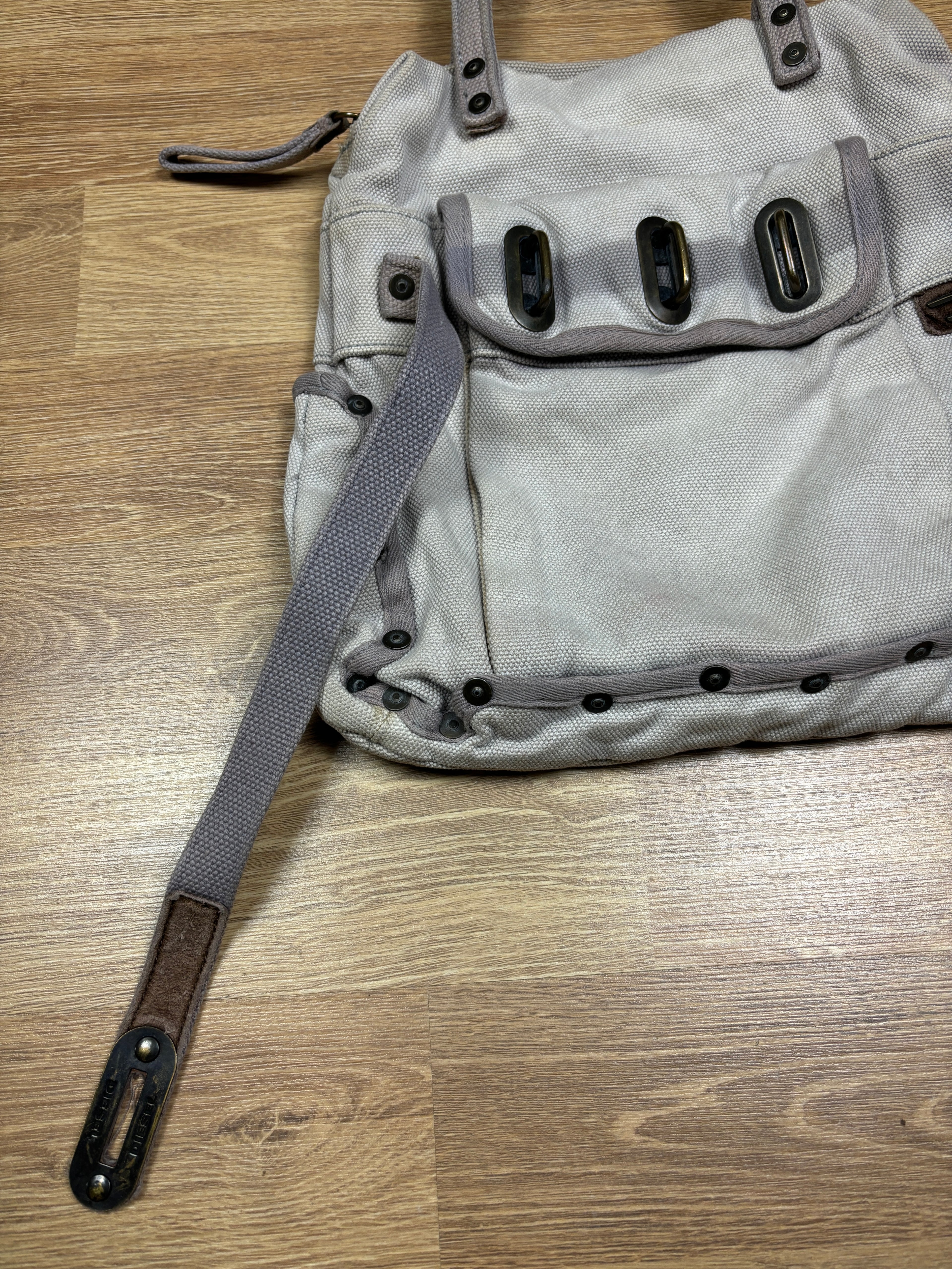 Diesel Military Canvas Utility Shoulder Bag