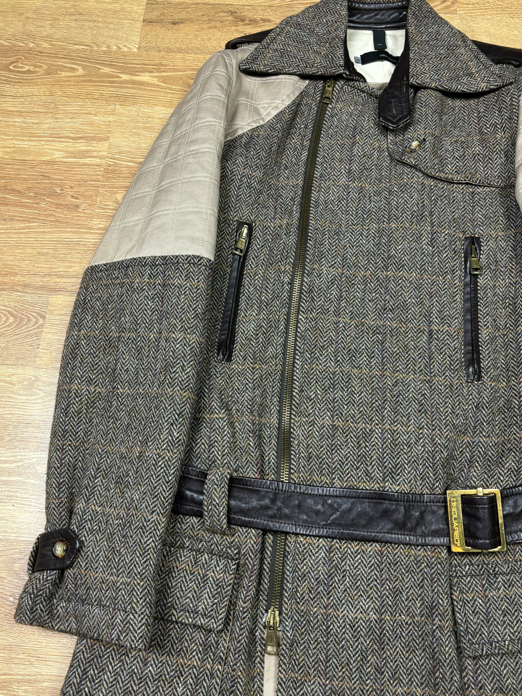 Dsquared2 AW2002 Runway Harris Tweed Wool Coat