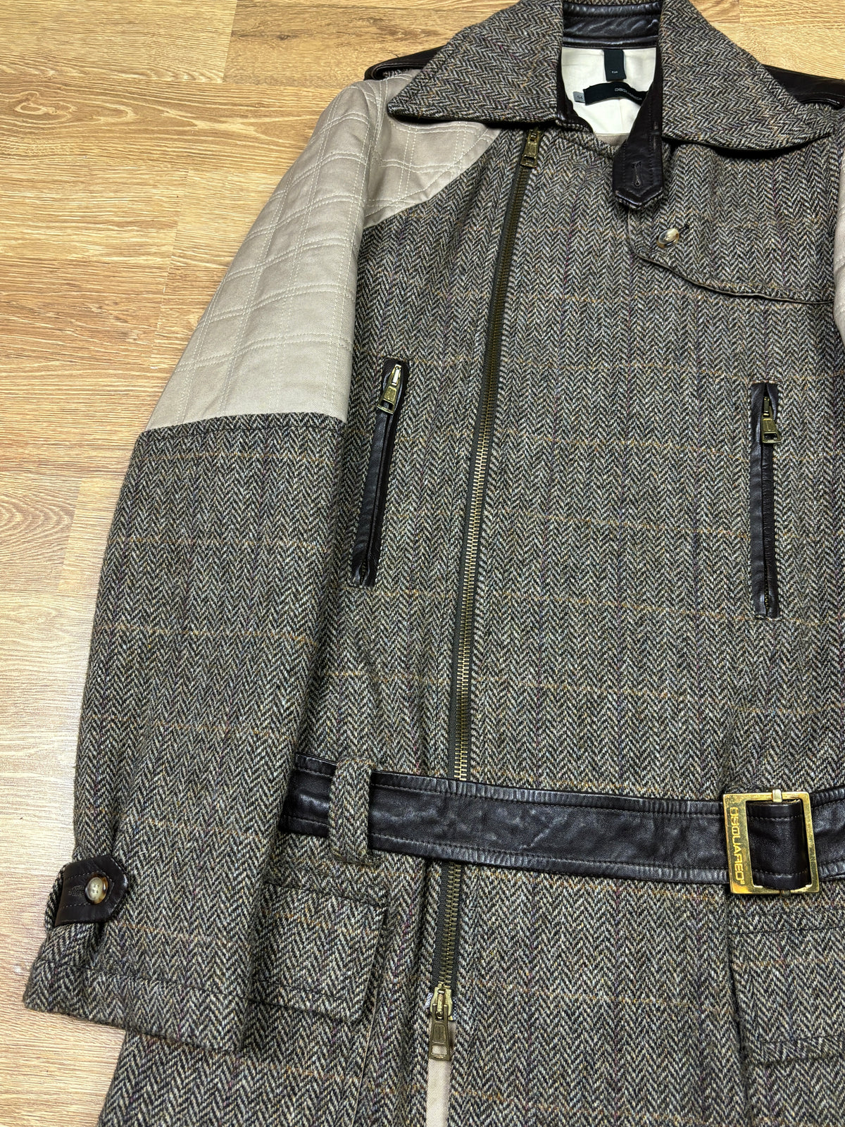 Dsquared2 AW2002 Runway Harris Tweed Wool Coat