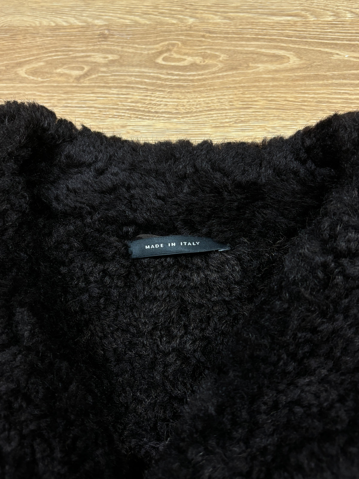 Gucci Shearling Leather & Alpaca Knit Jacket