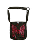 Dolce & Gabbana Canvas Shoulder Bag with Red Leather Phoenix