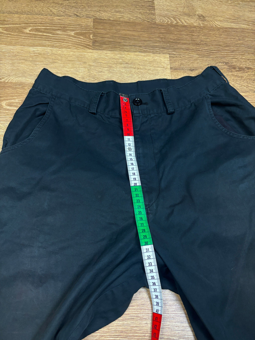 Y’s Yohji Yamamoto Black Cotton Straight Leg Trousers