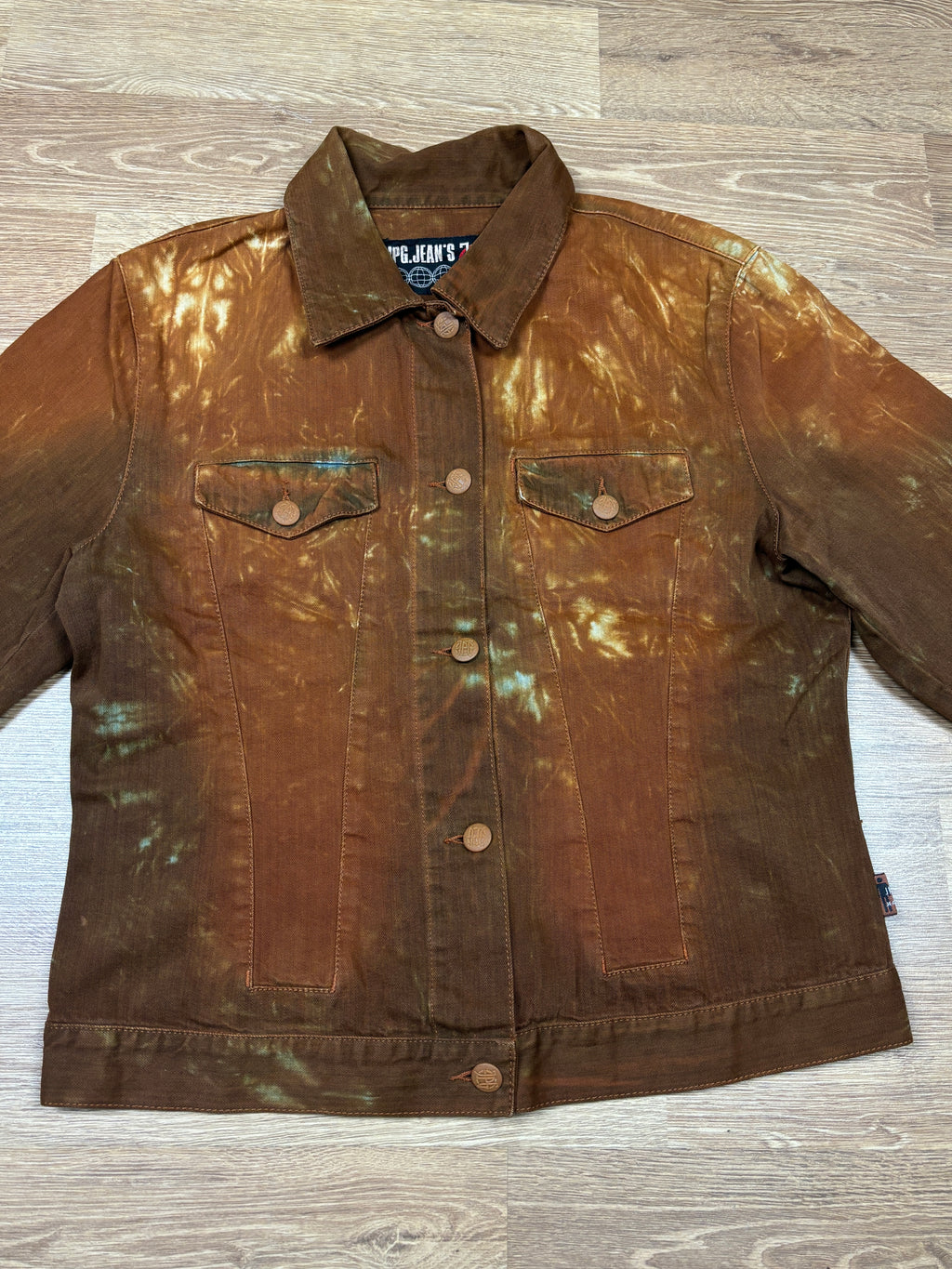 2000s Jean Paul Gaultier Flame Dyed Denim Jacket