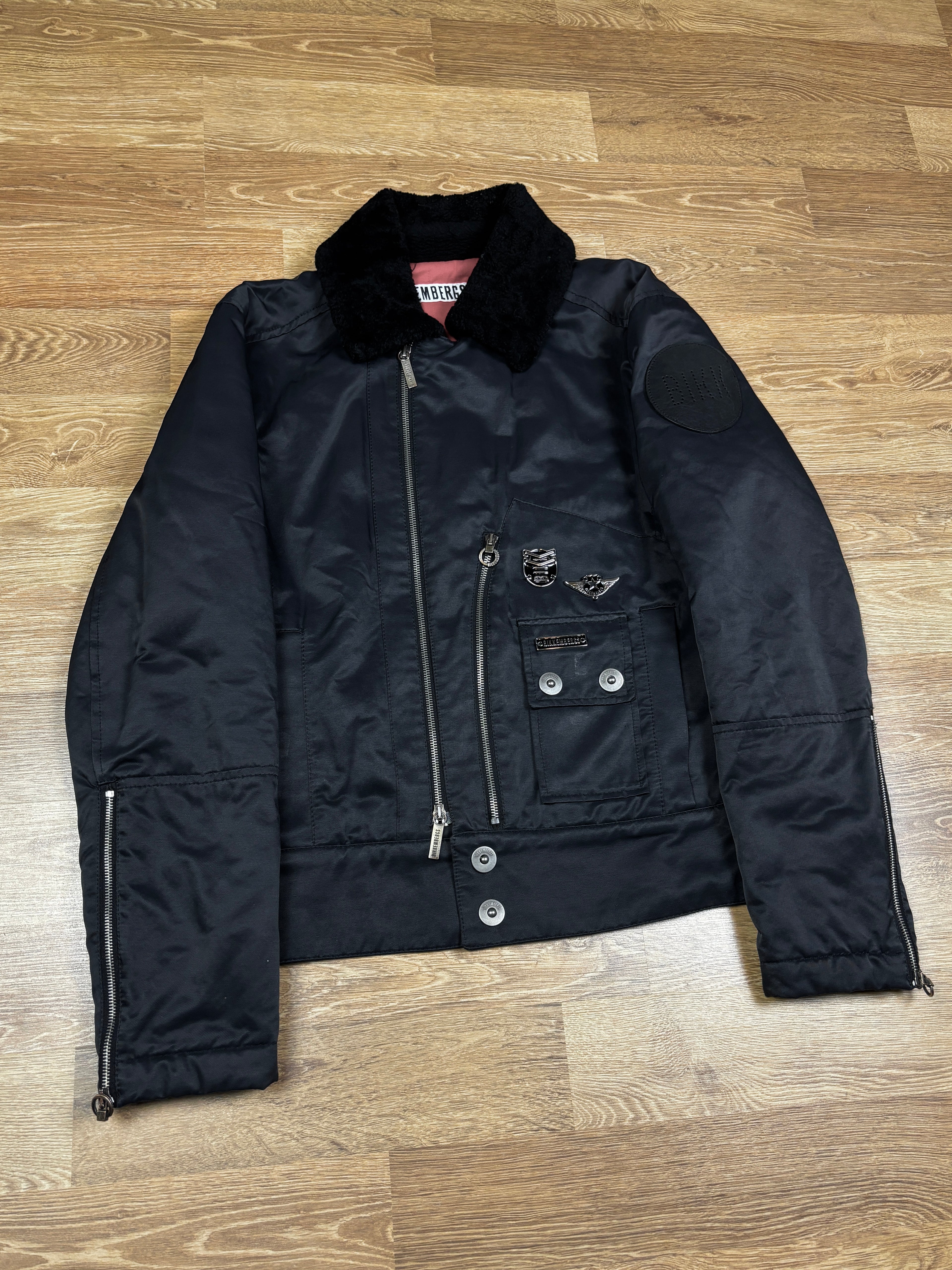 Dirk Bikkembergs Multi-Zip Nylon Bomber Jacket