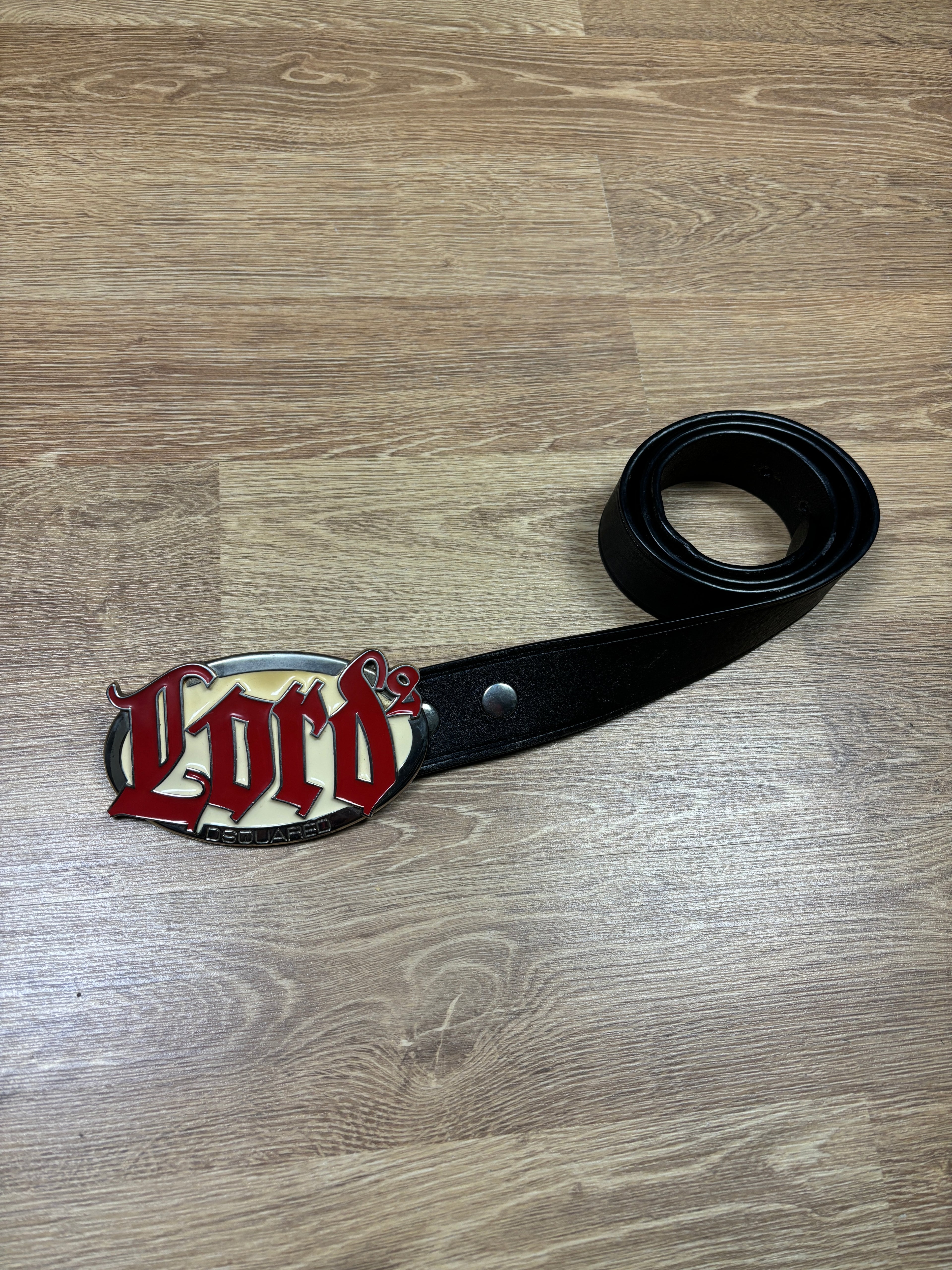 Dsquared2 “Lord²” Logo Leather Belt
